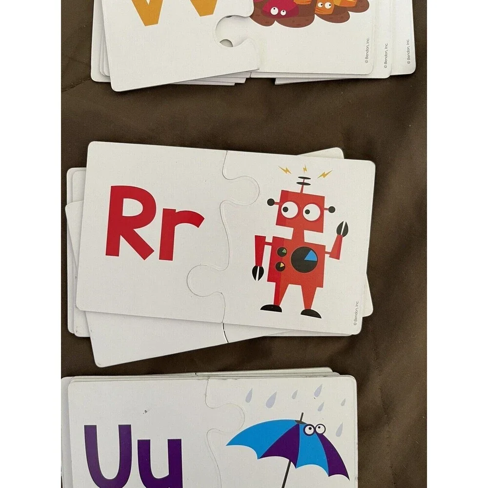 Alphabet Connect Preschool Puzzle Pairs 14 Double Sided Puzzles Learning Cards